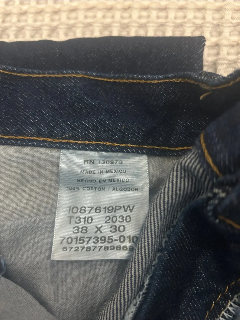 Wrangler Men’s Straight Regular Fit Dark Indigo Jeans